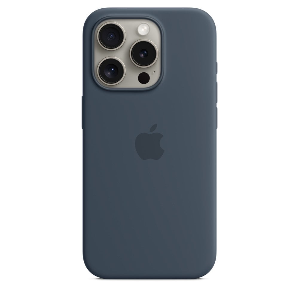 Чехол для iPhone 15 Pro Apple Silicone Case with MagSafe (Storm Blue)
