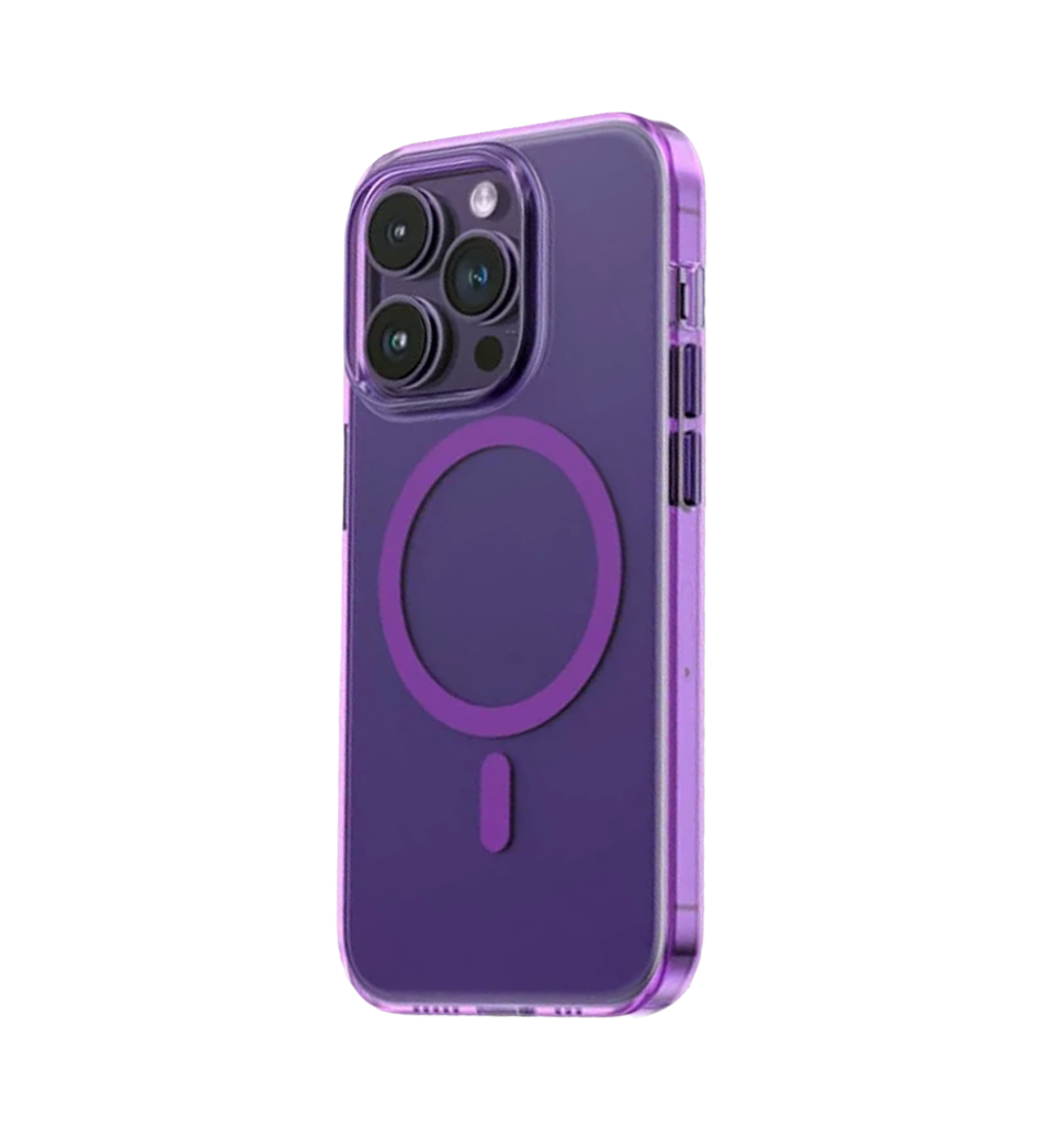 Чехол iPhone 14 Pro Blueo Crystal Drop PRO Resistance Phone Case with MagSafe (Deep Purple)