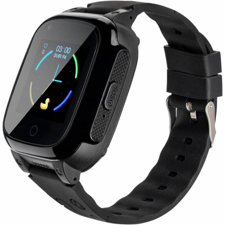 Детские умные часы с GPS трекером Gelius Pro Care GP-PK004 (LTE/VoLTE/Temperature control) Black (12 мес)