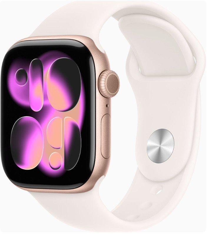 Apple Watch Series 11 GPS 42mm Rose Gold Alu. Case w. Light Blush S. Band - M/L (MEU44)
