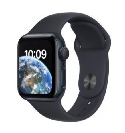 Apple Watch SE 2 GPS 44mm Midnight Aluminum Case with Midnight Sport Band (MNK03)