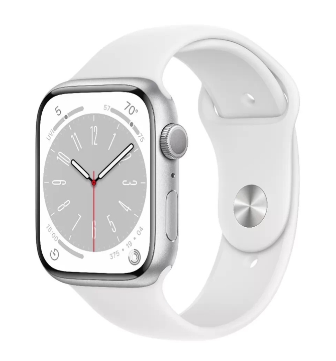Apple Watch Series 8 GPS 41mm Silver Aluminum Case with White S. Band (MP6K3)