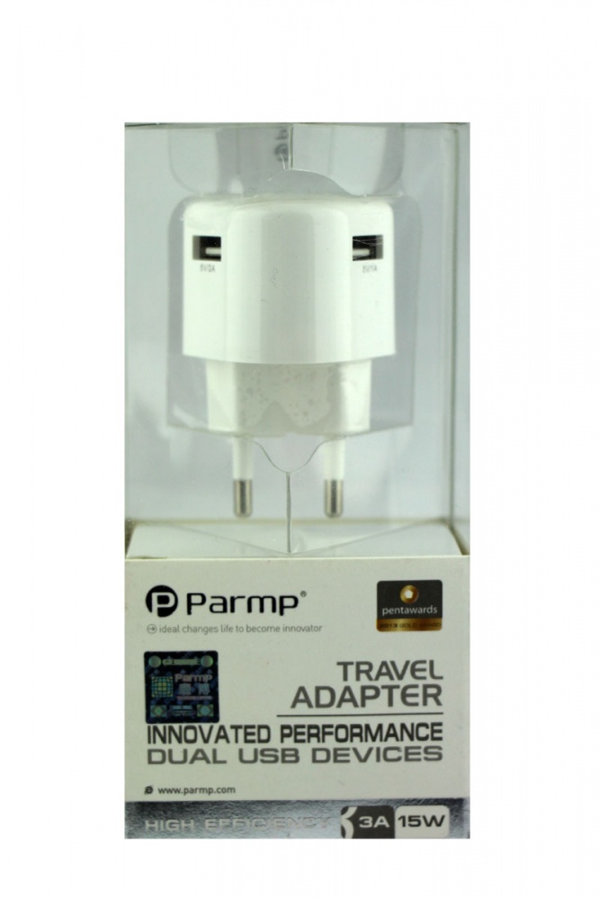 Мережевий зарядний пристрій Redot (2*USB) (Чорний)