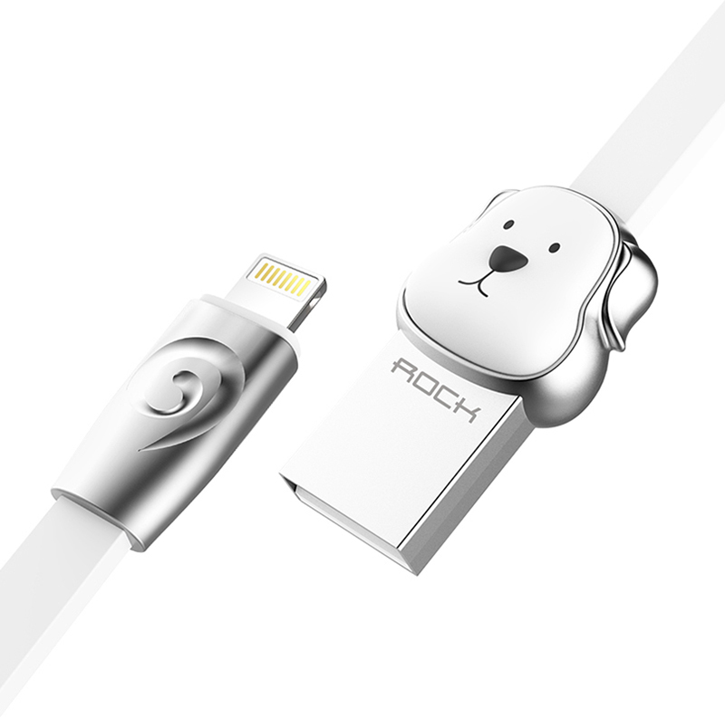 Кабель Dog ROCK Lightning (1m) (White)