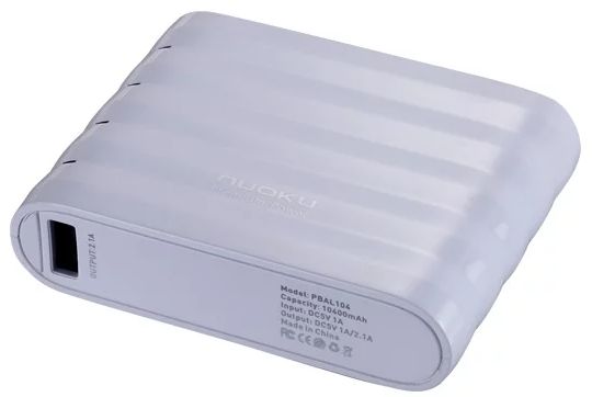 Портативное зарядное устройство NUOKU PREMIUM POWER BANK (10400mAh) (Белый)