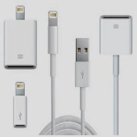 Кабель перехідник Apple Lightning USB IN (Білий) (Пластик)
