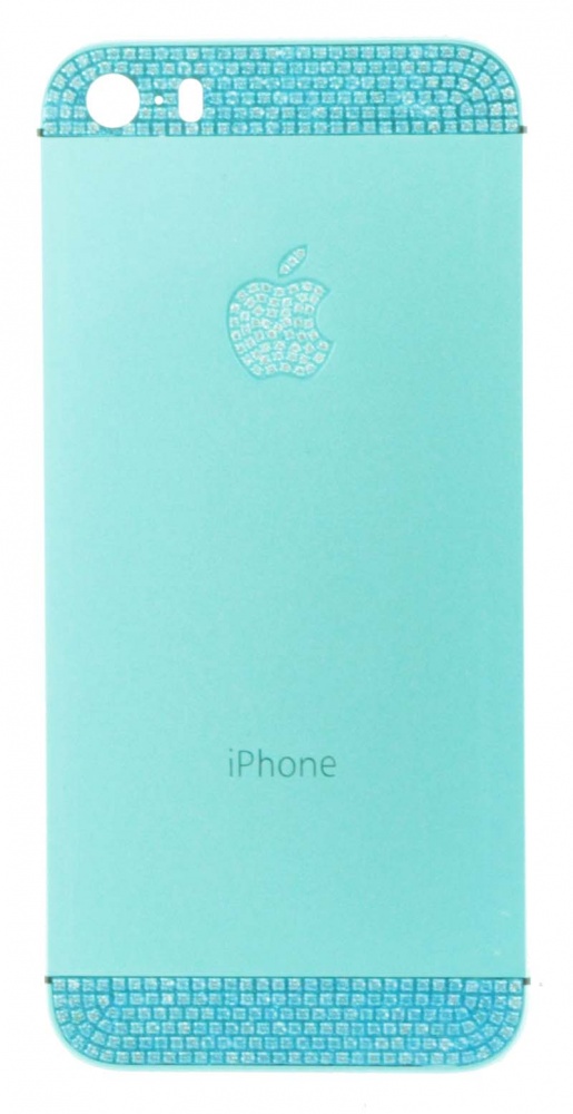 Корпус з кнопками iPhone 5s Swarovski (Блакитний)