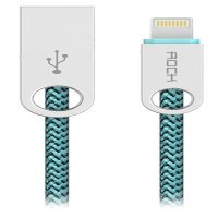 Кабель ROCK Cobblestone Lightning 100cm (peacock blue)