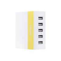 Мережевий зарядний пристрій REMAX RU-U1 5 USB(Жовтий)