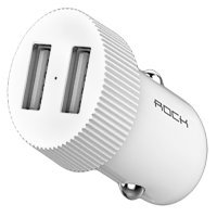 Автомобільний зарядний пристрій Rock Sitor (white)