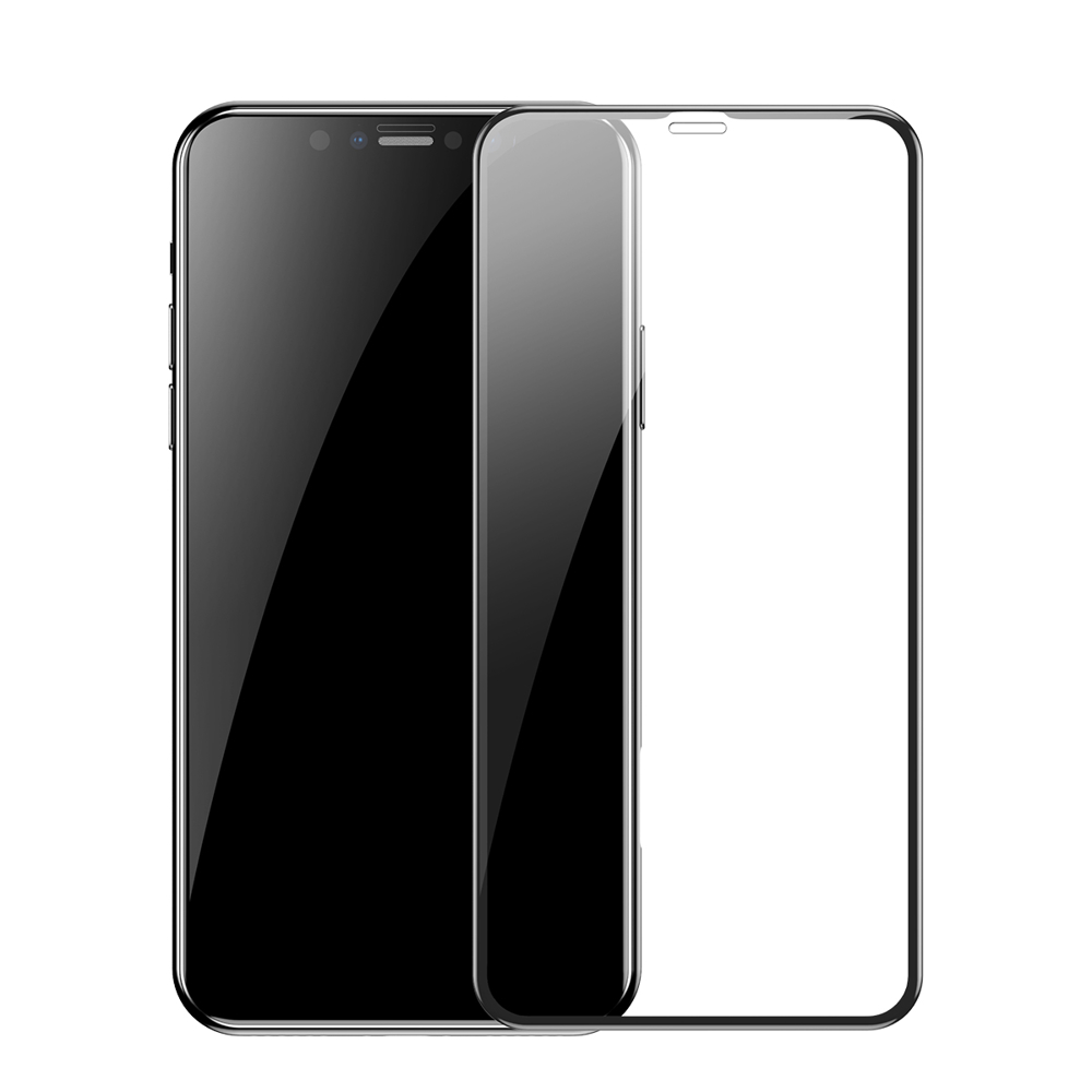 Защитное стекло iPhone Xr 9H Glass Shield 9D (black)
