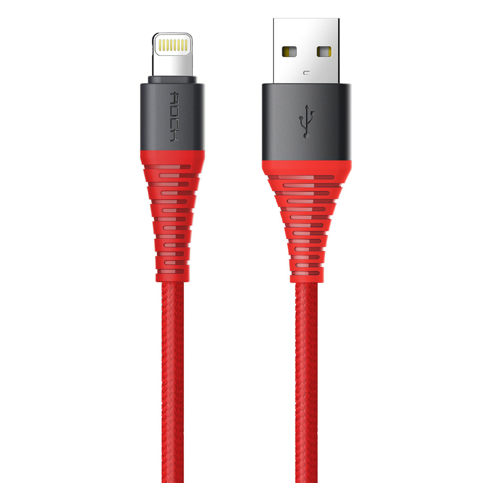 Кабель ROCK Hi-Tensile Lightning 100cm (red)