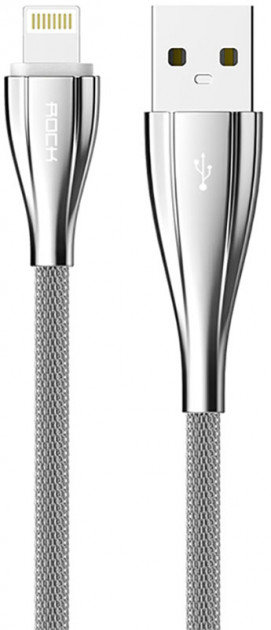 Кабель ROCK Metal Lightning 30 cm silver