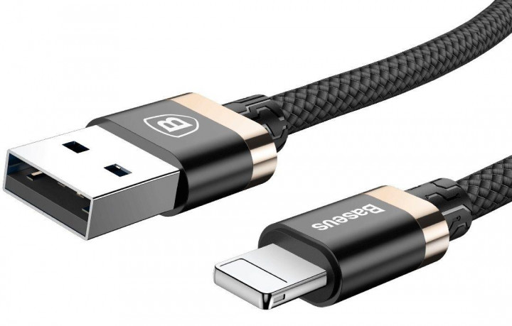 Кабель Baseus Golden Belt USB Cable For iP 1M Black-Gold