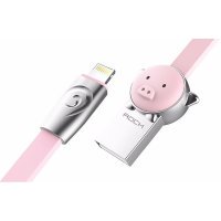 Кабель ROCK Pig Lightning (1m) (Pink)