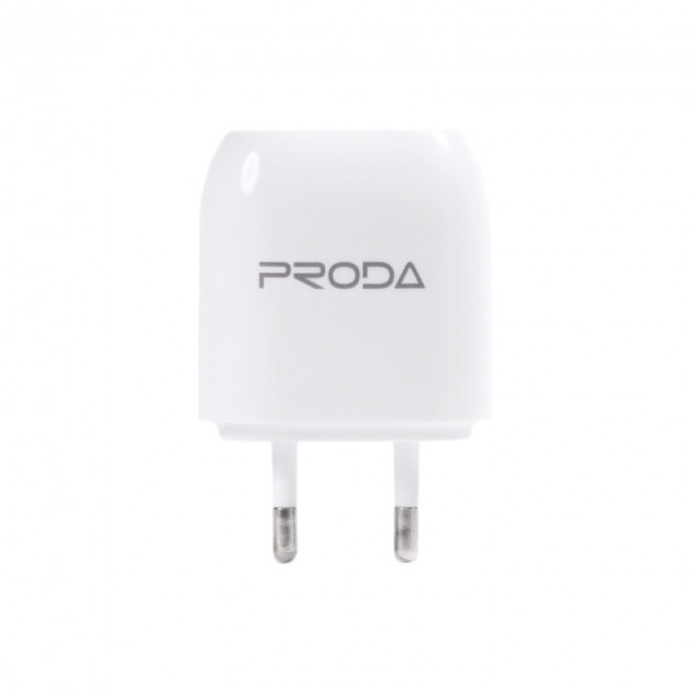 Сетевое зарядное устройство PRODA 1 Amp 2 USB(Белый)