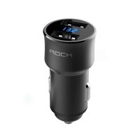 Автомобильное зарядное устройство Rock H2 with Digital Display (black)