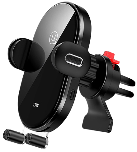 Автодержатель с беспроводной зарядкой Usams Automatic Coil Induction US-CD132 15W (Black)