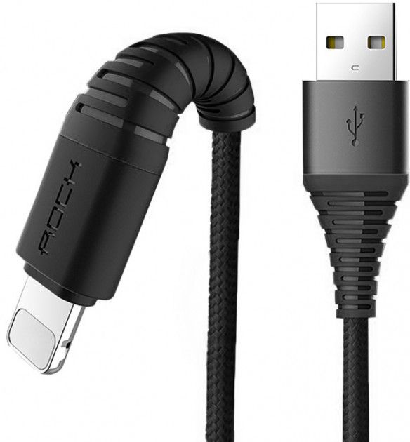 Кабель ROCK Hi-Tensile Lightning 100cm (black)