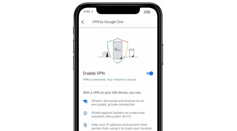 Google One VPN теперь доступен для пользователей iPhone и iPad