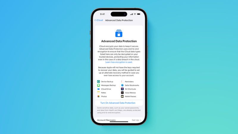 Расширенное шифрование iCloud нельзя сразу включить с новых устройств Apple
