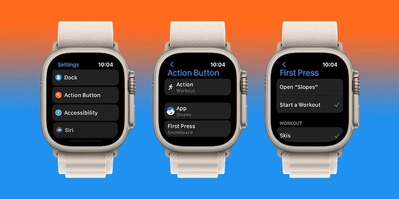Apple Watch Ultra теперь могут начинать тренировки на лыжах и сноуборде с автоматическим обнаружением курорта