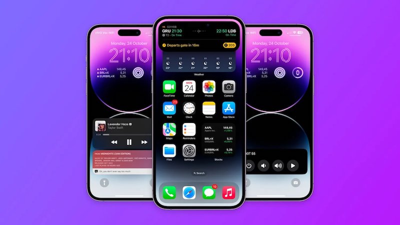 iOS 17 сделает постоянно включенный дисплей iPhone более функциональным благодаря функции интеллектуального дисплея