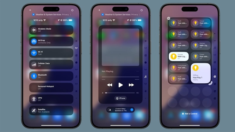 iOS 18: добавление нескольких страниц в Пункт управления