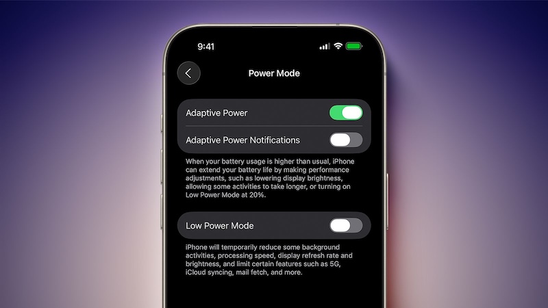 Серія iPhone 17 постачається з увімкненим за замовчуванням «Адаптивним енергозбереженням» у iOS 26