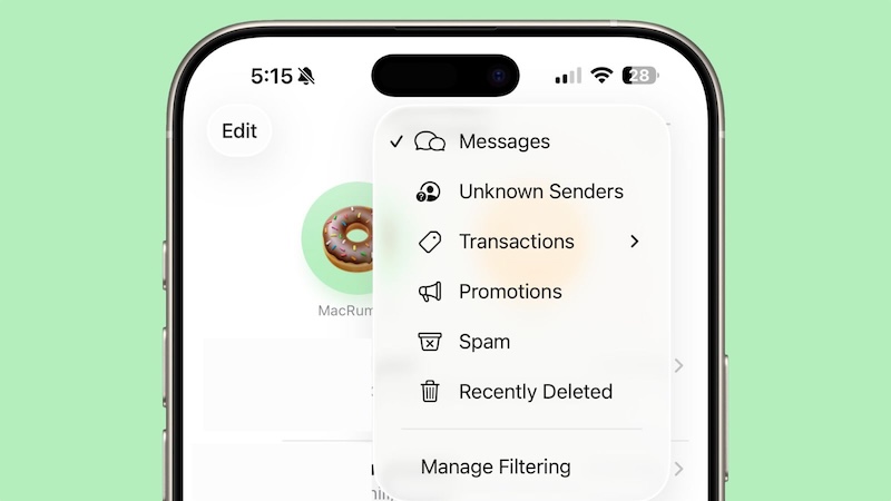 iOS 26: екранування та фільтрація повідомлень від невідомих відправників