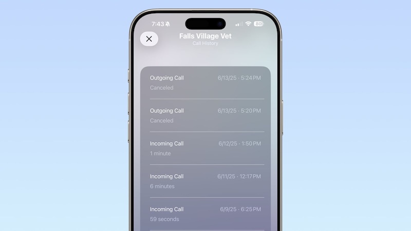 iOS 26: як переглянути повну історію дзвінків із будь-яким контактом