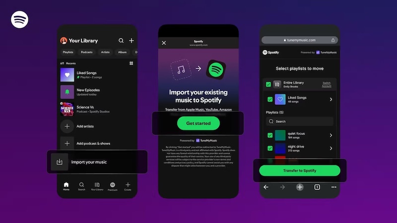 В Spotify появилась функция переноса плейлистов из других сервисов