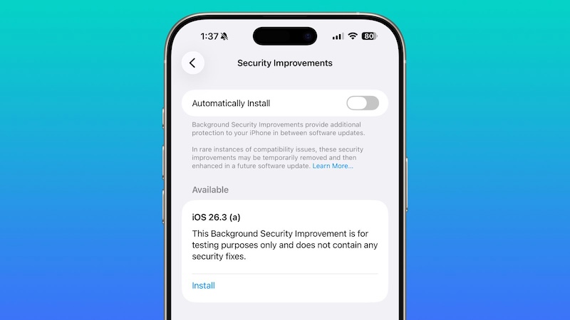 Apple тестує фонові оновлення безпеки в iOS 26.3 та macOS Tahoe 26.3