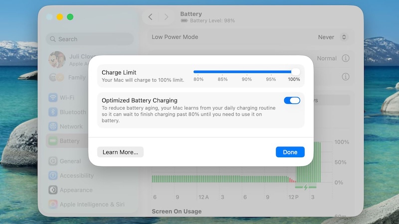 Як продовжити ресурс батареї MacBook: у macOS Tahoe 26.4 з’явився ліміт заряджання, як на iPhone